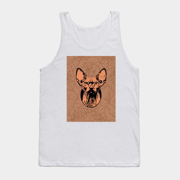 Egyptian cat flowers Tank Top by asperillafdz